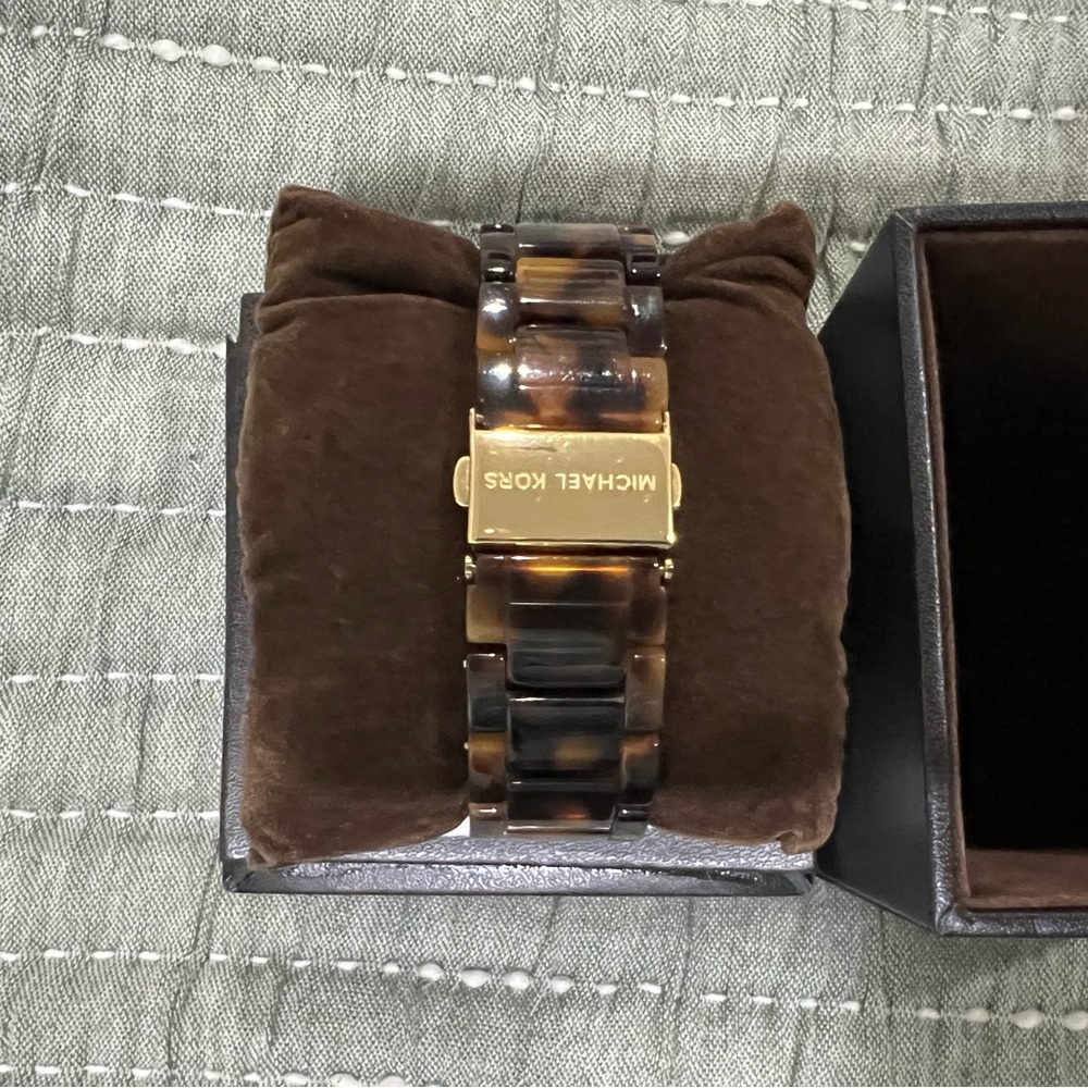 Michael Kors Black and Gold Chronograph Watch - Picture 3 of 4